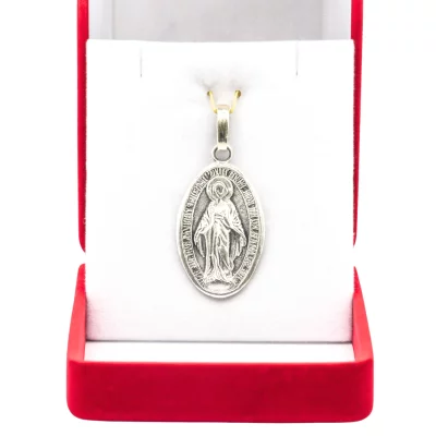 Medalla virgen milagrosa grande en plata 925 - Entre Joyas - Caballito
